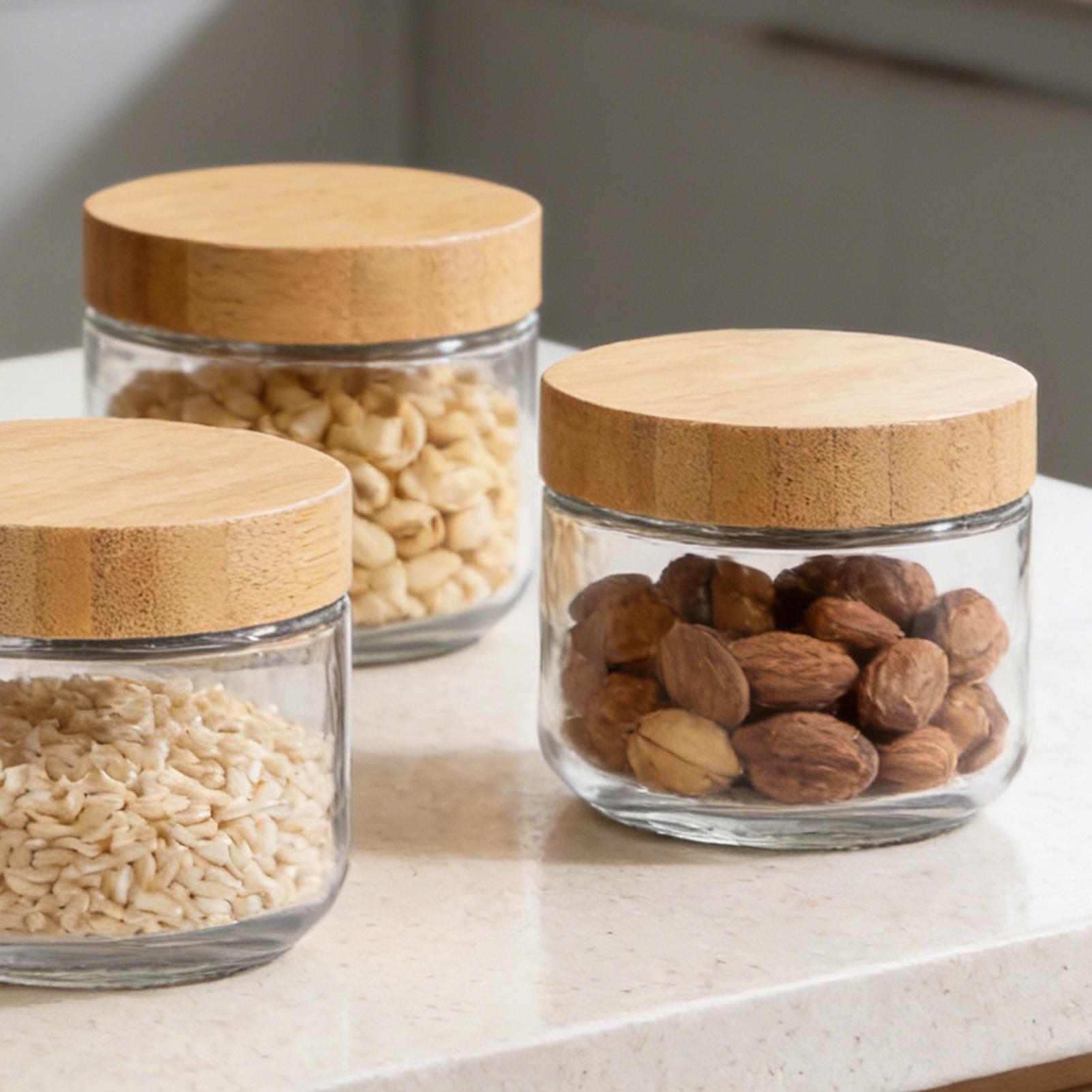 Overnight Oat Jar - 4 szt. Szklane słoiki z hermetycznymi