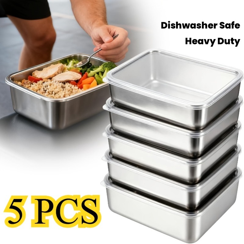 Meal Prep Containers Xl - 5-częściowy zestaw pojemników na żywność ze
