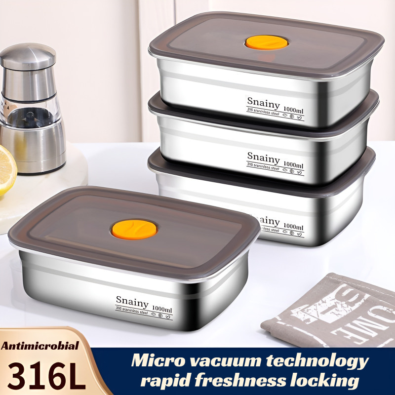 Meal Prep Containers Xl - Pojemnik na lunch ze stali nierdzewnej