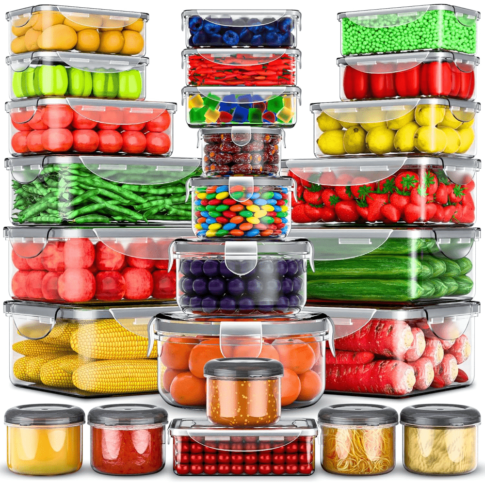 Meal Prep Jars With Lids - 50 sztuk pojemników do przechowywania żywności