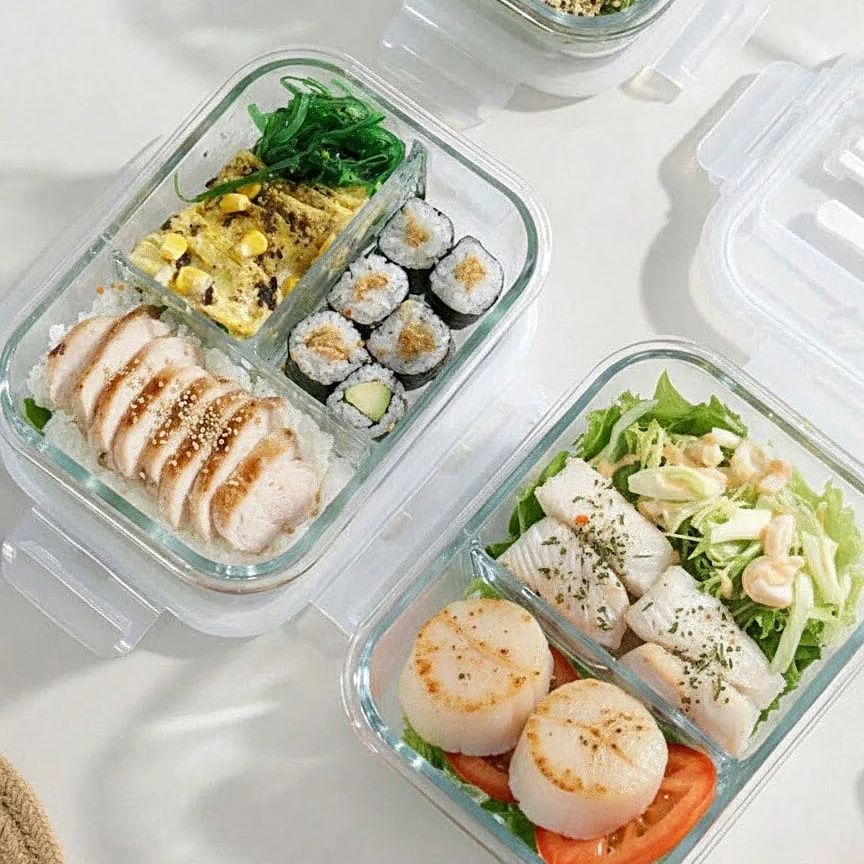Meal Prep Jars With Lids - Szklany pojemnik do przechowywania żywności z