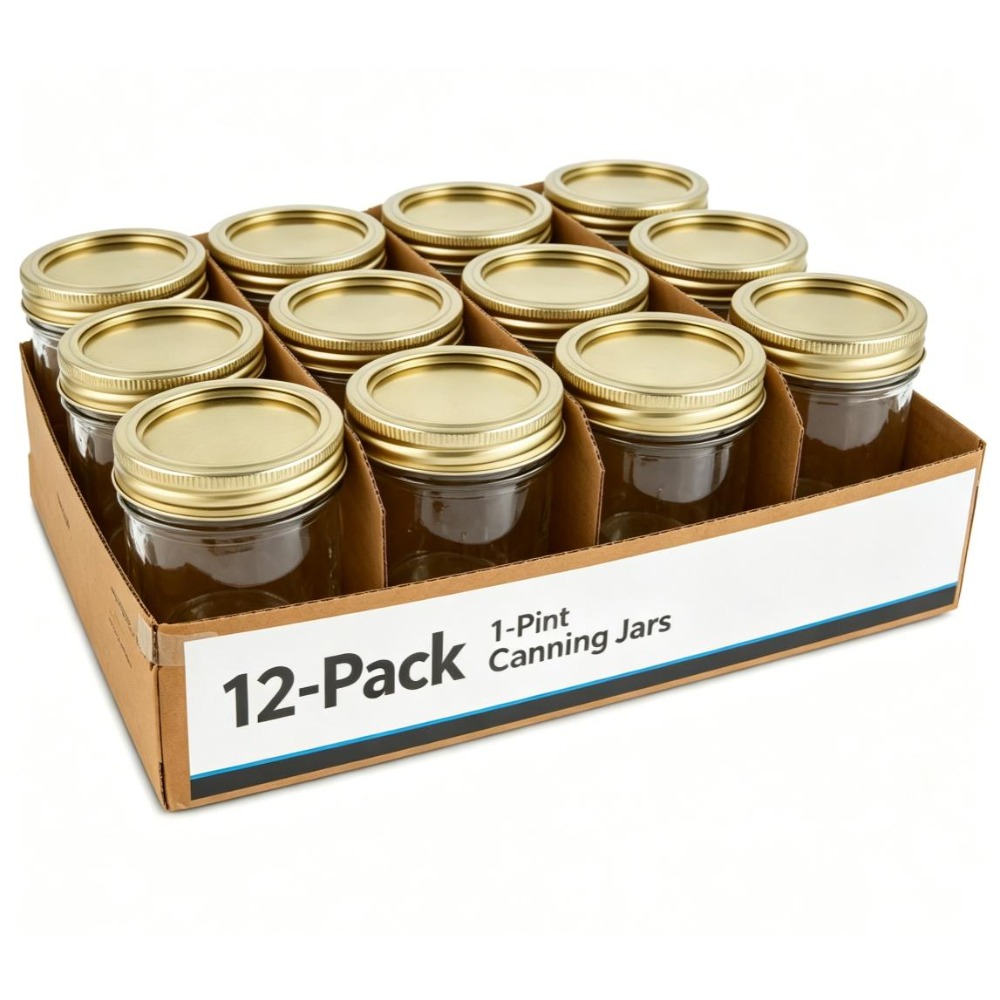 Meal Prep Jars With Lids - 12 sztuk słoików szklanych typu Mason