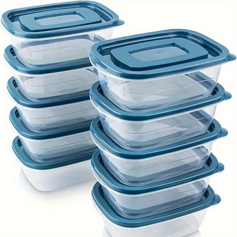 Meal Prep Containers Xl - Zestaw 6 przezroczystych, plastikowych pojemników do