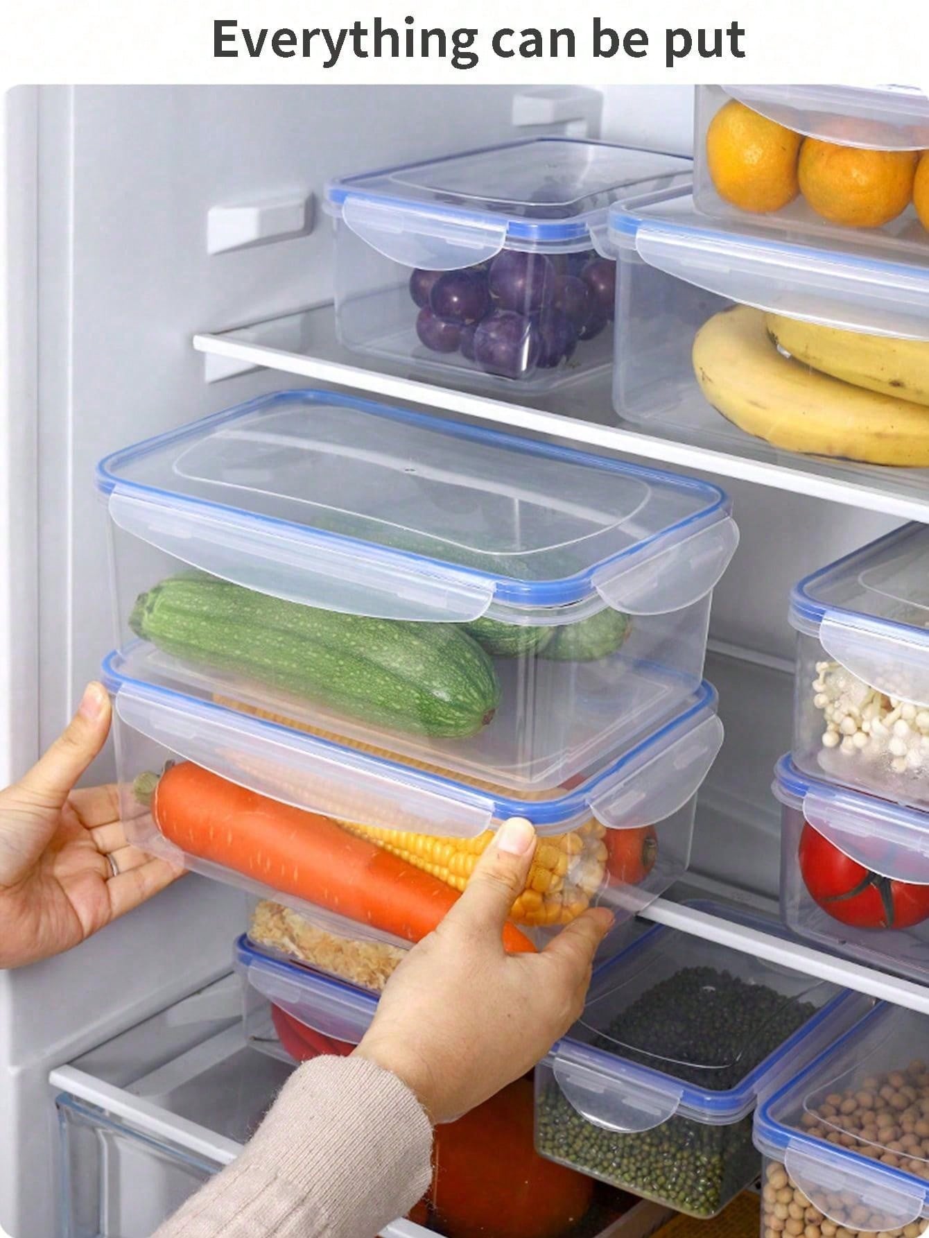Meal Prep Containers Xl - Szczelne prostokątne pudełko do przechowywania lodówki