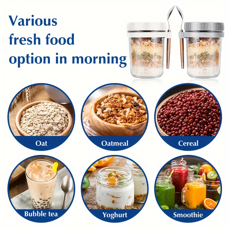 1 szt./2 szt. Szklany kubek na – Overnight Oat Jar recenzja i cena
