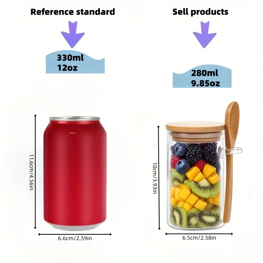 4/8/12 szt., Szklanki na owsia – Meal Prep Jars With Lids recenzja i cena