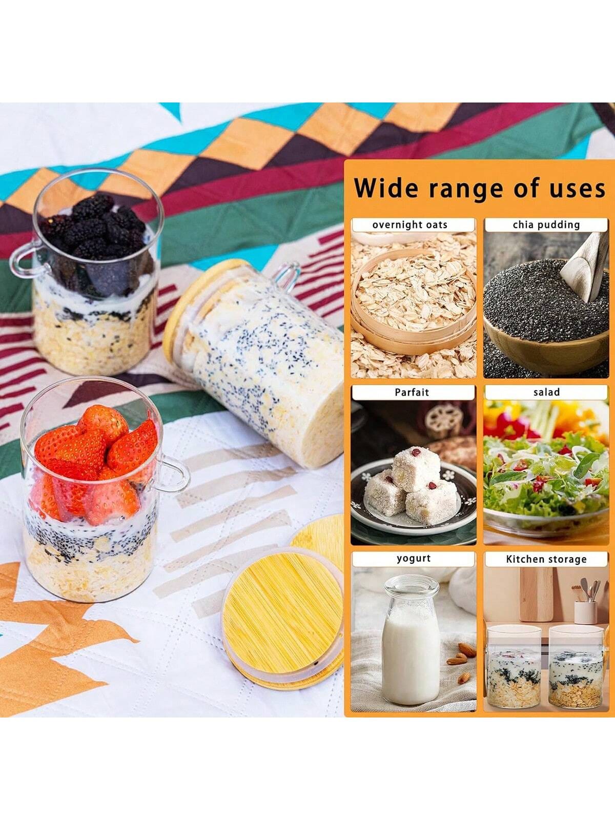 4-pak słoików na owsiankę na n – Meal Prep Yogurt Parfait recenzja i cena