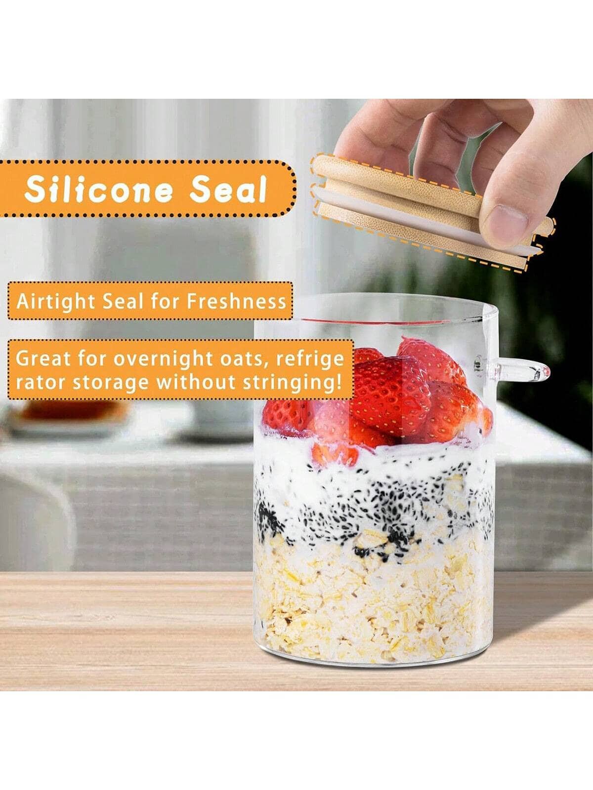4-pak słoików na owsiankę na n – Meal Prep Yogurt Parfait recenzja i cena