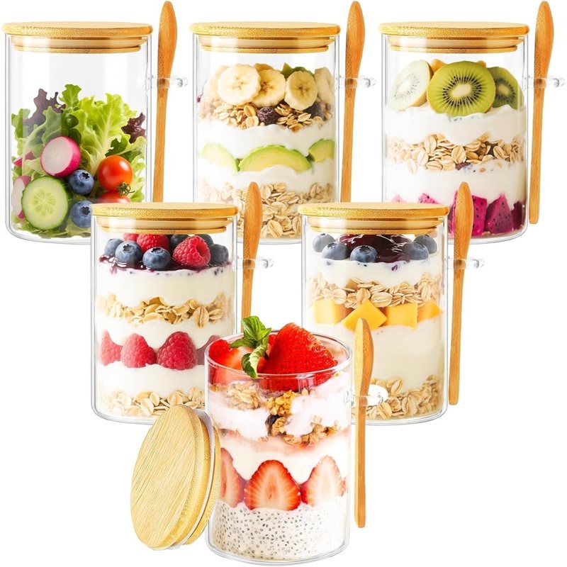 AB46-1Set/6Pcs Wodoodporny sło – Overnight Oat Jar recenzja i cena
