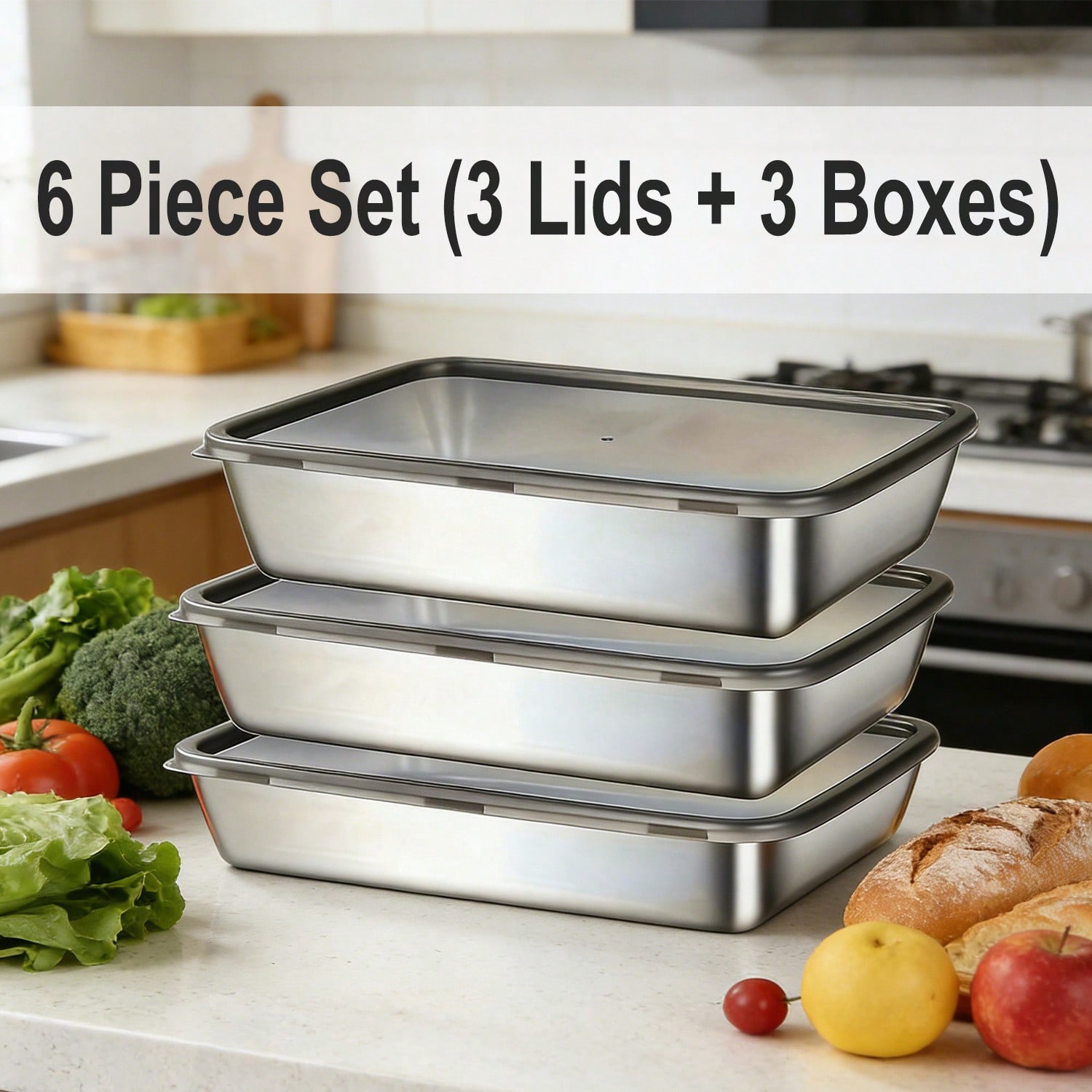 6 sztuk (3 pudełka + 3 pokrywk – Meal Prep Lunch recenzja i cena