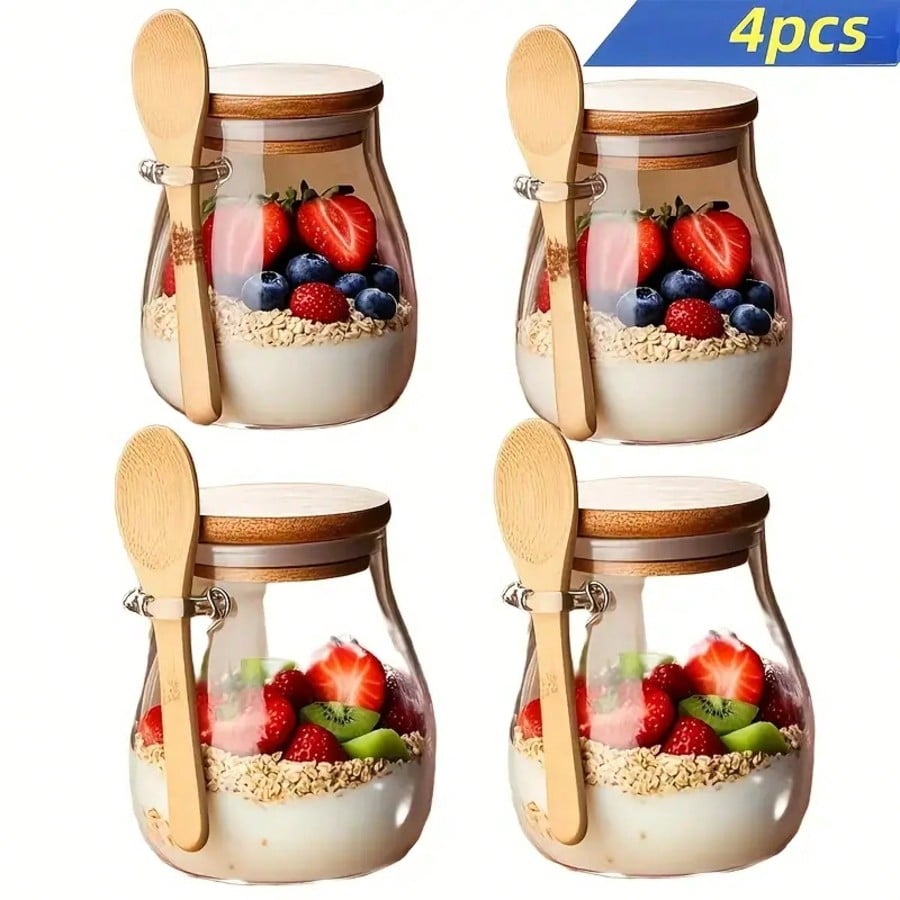 4-pak pojemników na owsiankę n – Meal Prep Yogurt Parfait recenzja i cena
