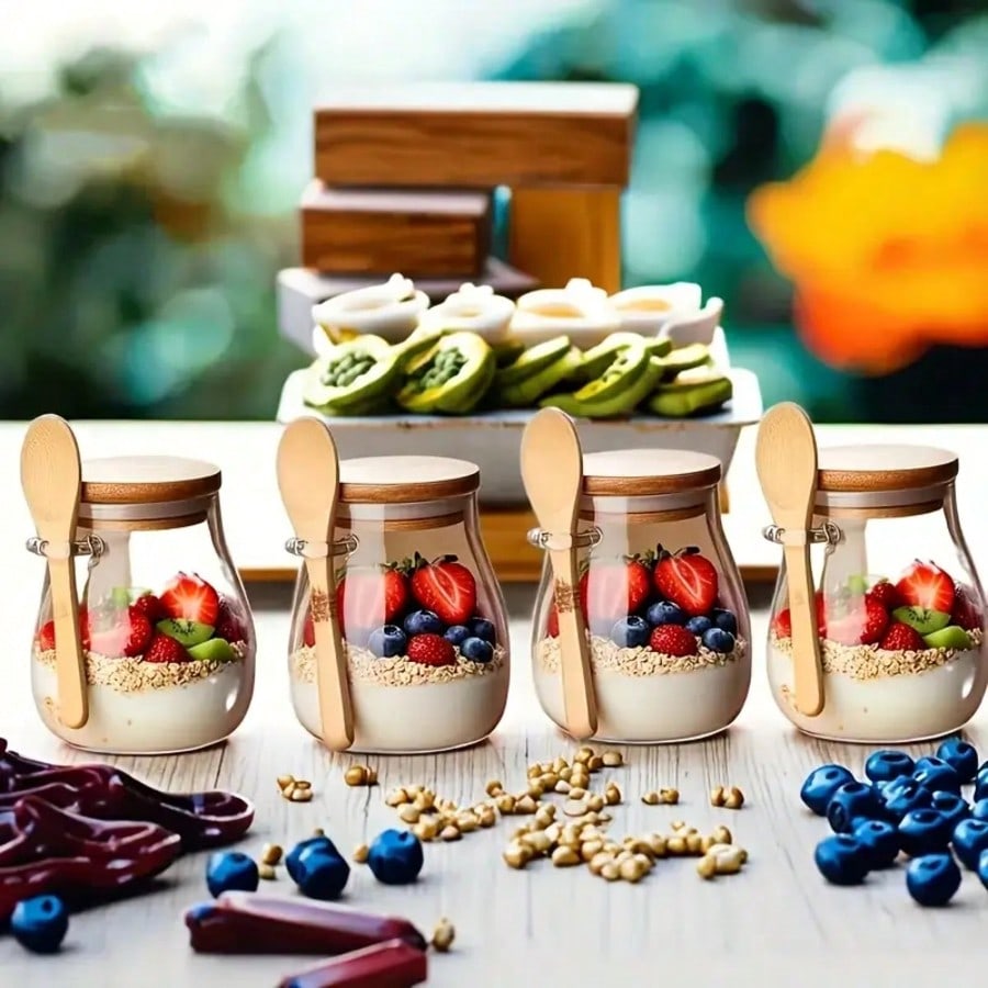 4-pak pojemników na owsiankę n – Meal Prep Yogurt Parfait recenzja i cena