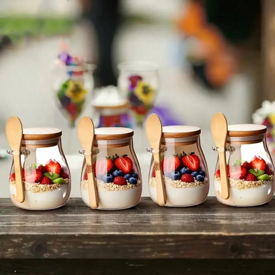 4-pak pojemników na owsiankę n – Meal Prep Yogurt Parfait recenzja i cena
