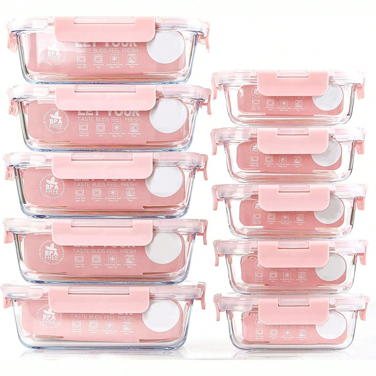 10 sztuk szklanych pojemników  – Meal Prep Lunch recenzja i cena