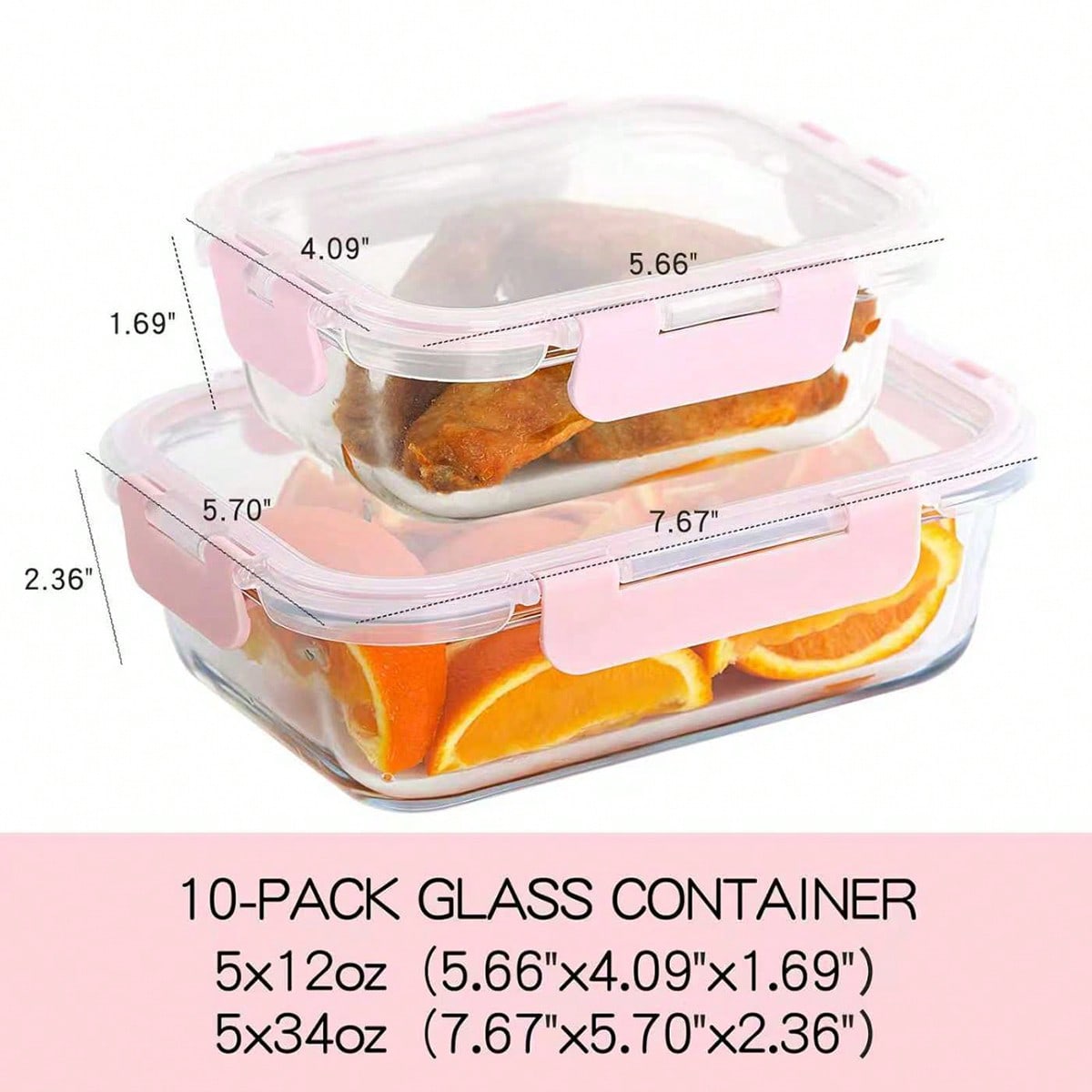 10 sztuk szklanych pojemników  – Meal Prep Lunch recenzja i cena