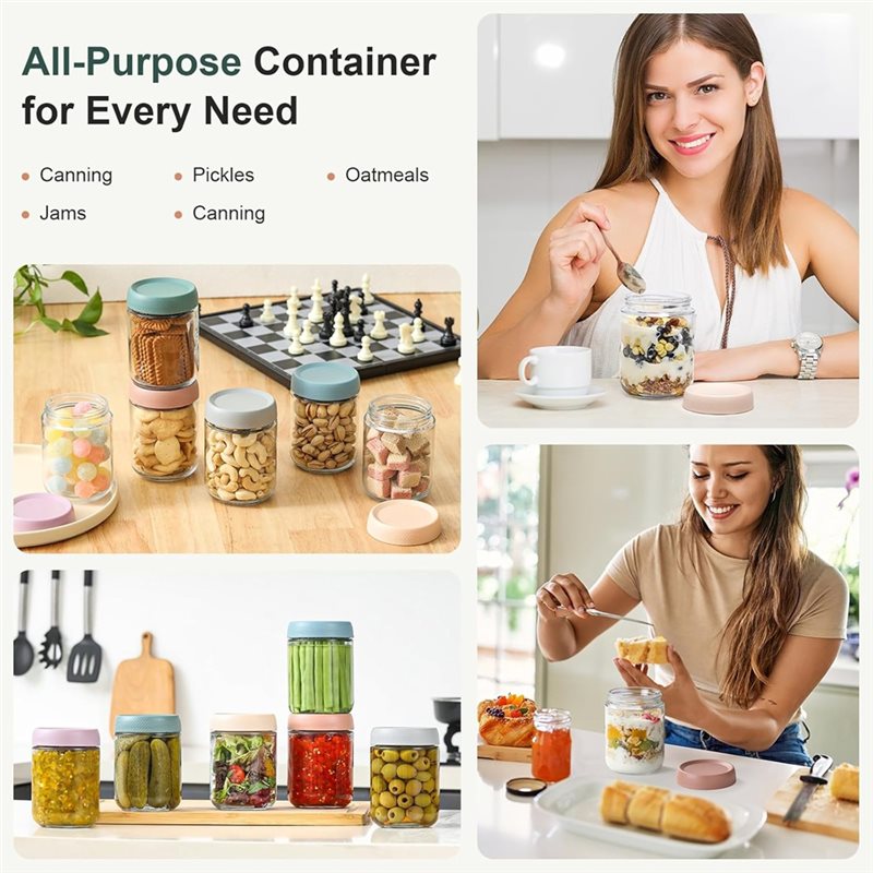 CHCH 6 szt. Pojemniki na owsia – Overnight Oat Jar recenzja i cena