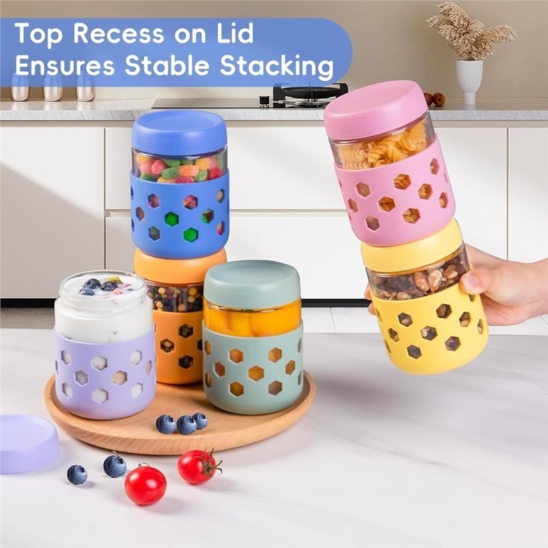 AB66-1 Zestaw słoików na owsia – Meal Prep Jars With Lids recenzja i cena
