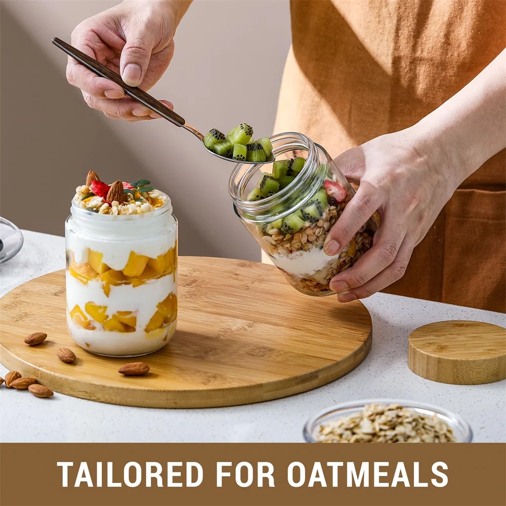Zestaw 4 sztuk pojemników na O – Meal Prep Jars With Lids recenzja i cena