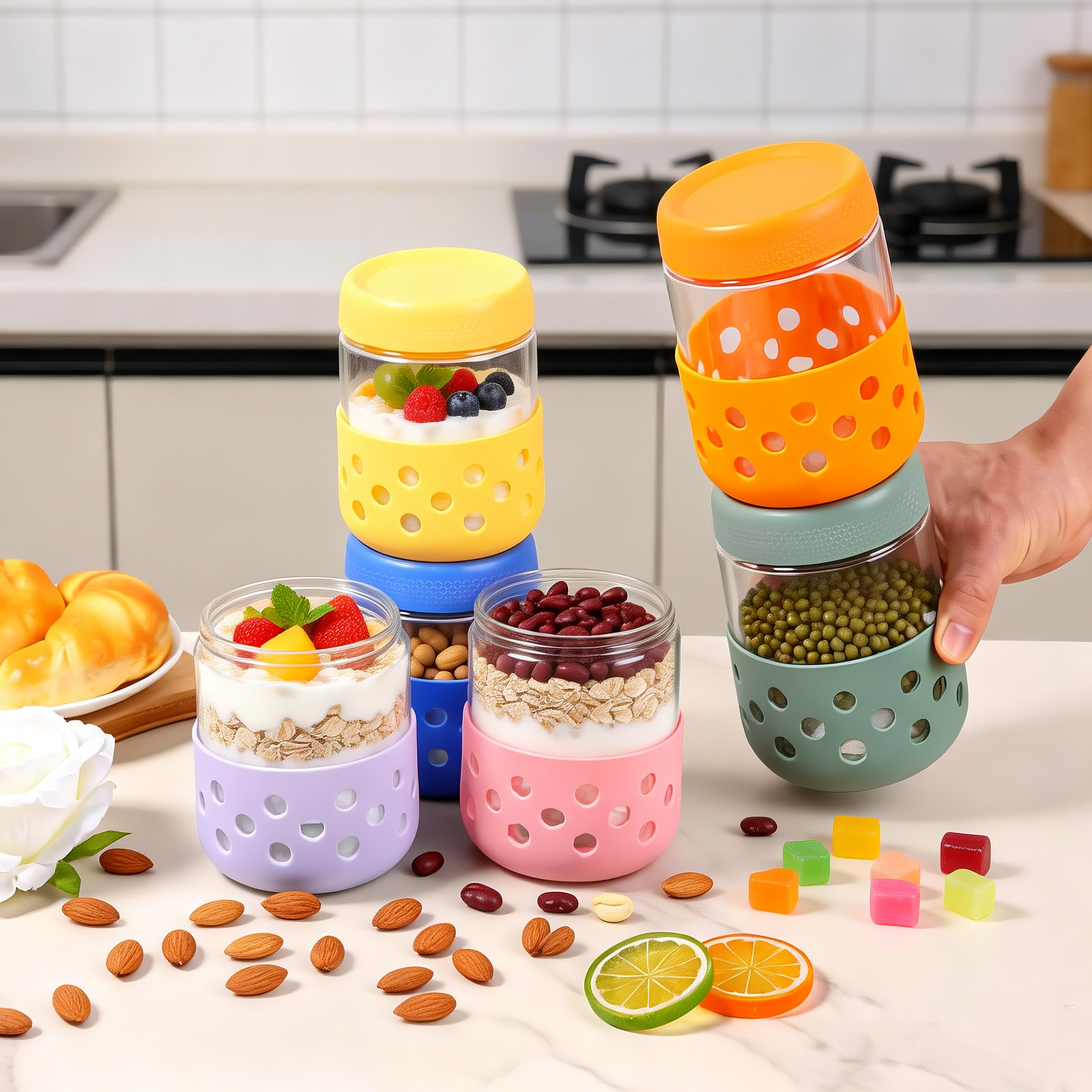 Zestaw 2/4/6 sztuk pojemników  – Overnight Oat Jar recenzja i cena