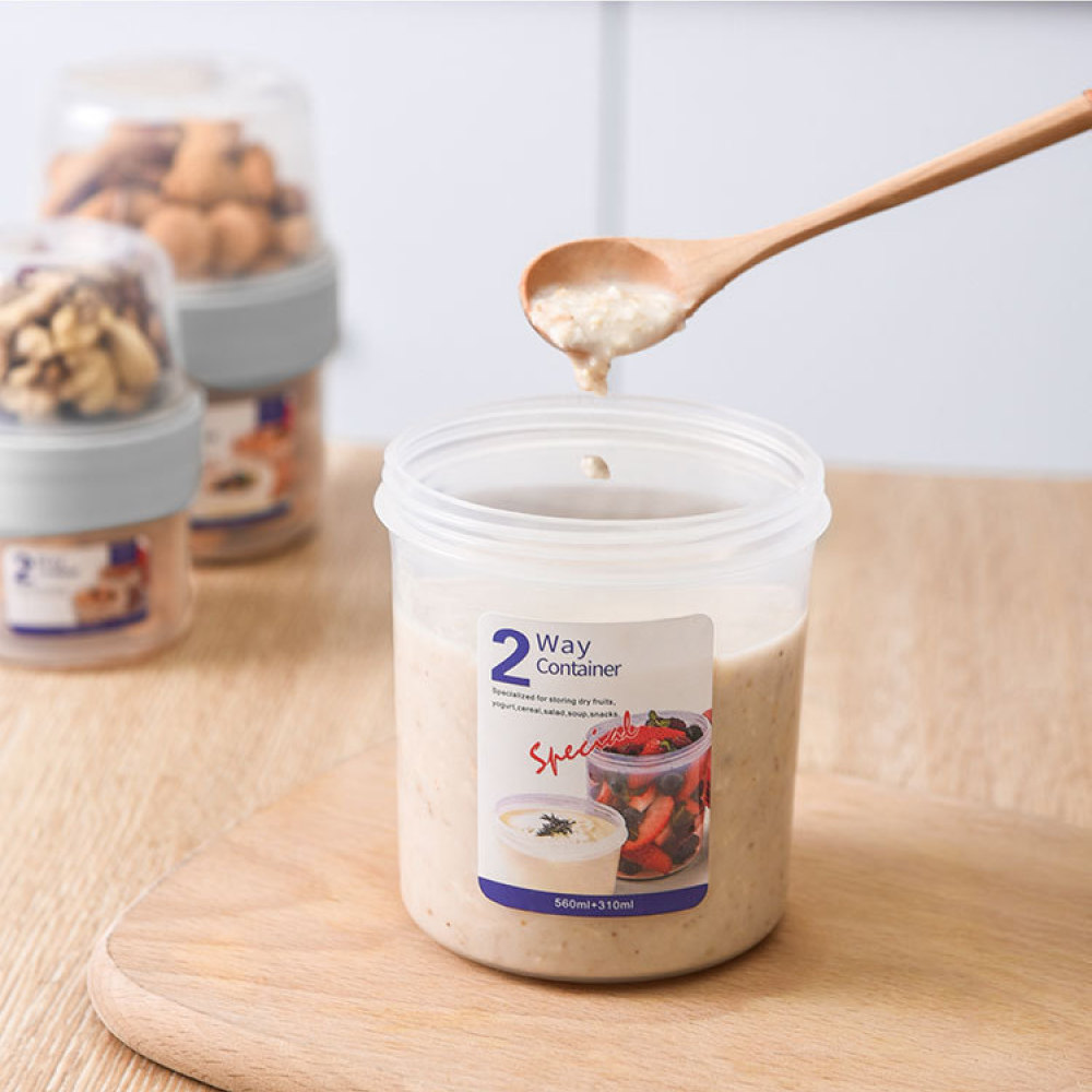 Dwupoziomowy szczelny pojemnik – Meal Prep Jars With Lids recenzja i cena